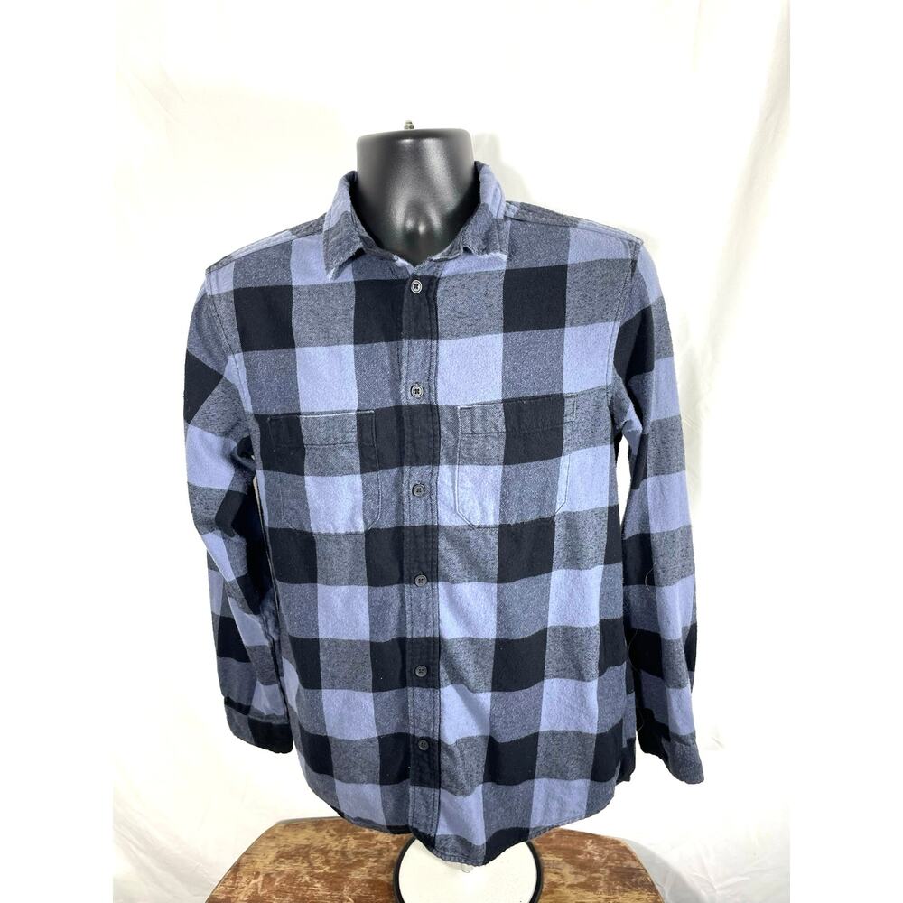 H&M Blue Black Plaid Flannel Shirt Men’s Small